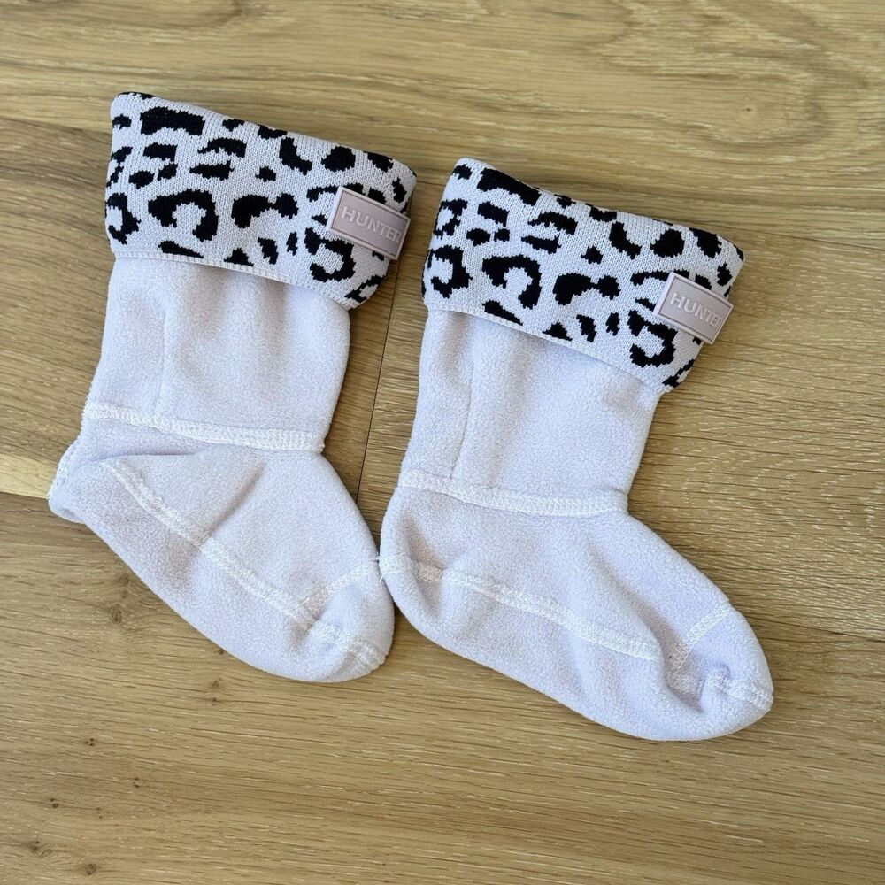 HUNTER Kids Jacquard Boot Socks Haze Lavender Leopard ( S / US 8-10 )